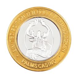 .999 Silver Palms Casino Las Vegas, NV $10 Casino Limited Edition Gaming Token