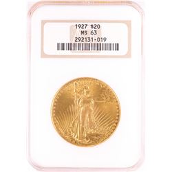 1927 $20 St. Gaudens Double Eagle Gold Coin NGC MS63