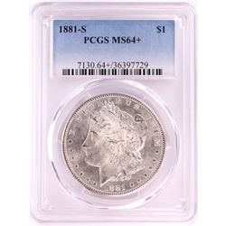 1881-S $1 Morgan Silver Dollar Coin PCGS MS64+