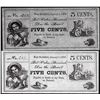 Image 1 : Lot of (2) January 1, 1862 Five Cents West Northfield Scrip Notes