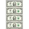 Image 1 : Uncut Sheet of (4) 1995 $2 Federal Reserve Notes Atlanta