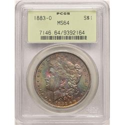 1883-O $1 Morgan Silver Dollar PCGS MS64 Amazing Toning Old Green Holder