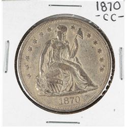 1870-CC $1 Seated Liberty Silver Dollar Coin