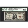 Image 1 : 1935A $1 Hawaii Silver Certificate WWII Emergency Note PMG Choice Uncirculated 64