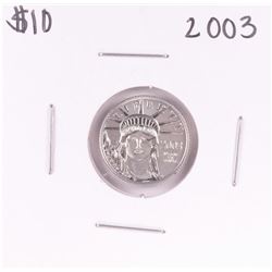 2003 $10 Platinum American Eagle Coin