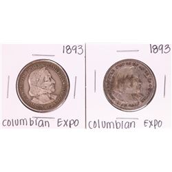 Lot of (2) 1893 Columbian Expo Commemorative Half Dollar Coins