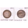 Image 1 : Lot of (2) 1893 Columbian Expo Commemorative Half Dollar Coins
