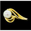 Image 2 : 14KT Yellow Gold Ladies Pearl Ring