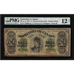 1878 $1 Dominion of Canada Note DC-8e-ii PMG Fine 12 Net