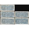 Image 2 : Lot of (5) Consecutive 1864 $50 Confederate States of America Notes