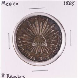 1868 Mexico 8 Reales Silver Coin