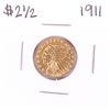 Image 1 : 1911 $2 1/2 Indian Head Quarter Eagle Gold Coin