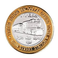 .999 Silver Main Street Station Las Vegas, NV $10 Limited Edition Casino Gaming Token