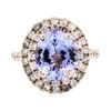 Image 2 : 14KT Rose Gold 3.79 ctw Tanzanite and Diamond Ring