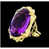 Image 2 : 14KT Yellow Gold Ladies 23.50 ctw Amethyst Ring