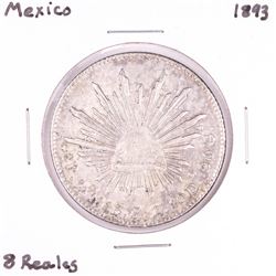 1893 Mexico 8 Reales Silver Coin