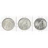 Image 2 : Lot of (3) 1927-S $1 Peace Silver Dollar Coins