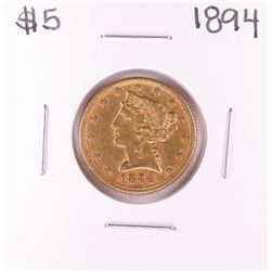 1894 $5 Liberty Head Half Eagle Gold Coin