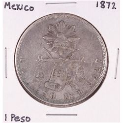 1872 Mexico Un Peso Silver Coin