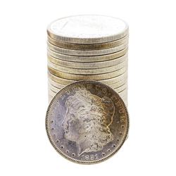 Roll of (20) Brilliant Uncirculated 1881-S $1 Morgan Silver Dollar Coins Nice Toning