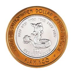 .999 Fine Silver Flamingo Reno, Nevada $10 Limited Edition Gaming Token