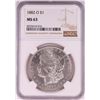 Image 1 : 1882-O $1 Morgan Silver Dollar Coin NGC MS63