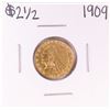 Image 1 : 1909 $2 1/2 Indian Head Quarter Eagle Gold Coin