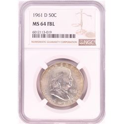 1961-D Franklin Half Dollar Coin NGC MS64FBL