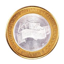 .999 Silver Stockmen's Elko, Nevada $10 Limited Edition Casino Gaming Token