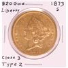 Image 1 : 1873-S $20 Closed 3 Type 2 Liberty Head Double Eagle Gold Coin