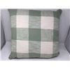 Image 1 : lot of white and green plaid pillow