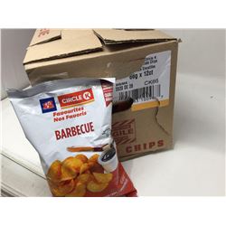 case of 12x66g Circle K barbeque flavored chips