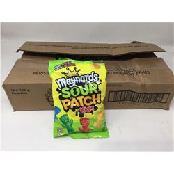 case of 12x185g Maynards sour patch kids candy