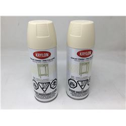 lot of 2x 340g Krylon chalky finishpaint, creme white color