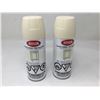 Image 1 : lot of 2x 340g Krylon chalky finishpaint, creme white color