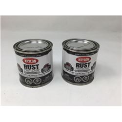 lot of 2x236mL Krylon rust protector, gloss black