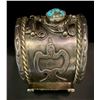 Image 3 : Navajo Morenci Turquoise Bracelet stamped BK