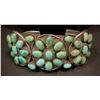 Image 1 : 1930's Ingot and Sleeping Beauty Turquoise Cluster Bracelet