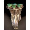 Image 3 : 1930's Ingot and Sleeping Beauty Turquoise Cluster Bracelet