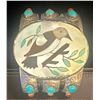 Image 6 : 1940's Zuni Inlay Magpie in MOP with Turquoise and Coral Bracelet