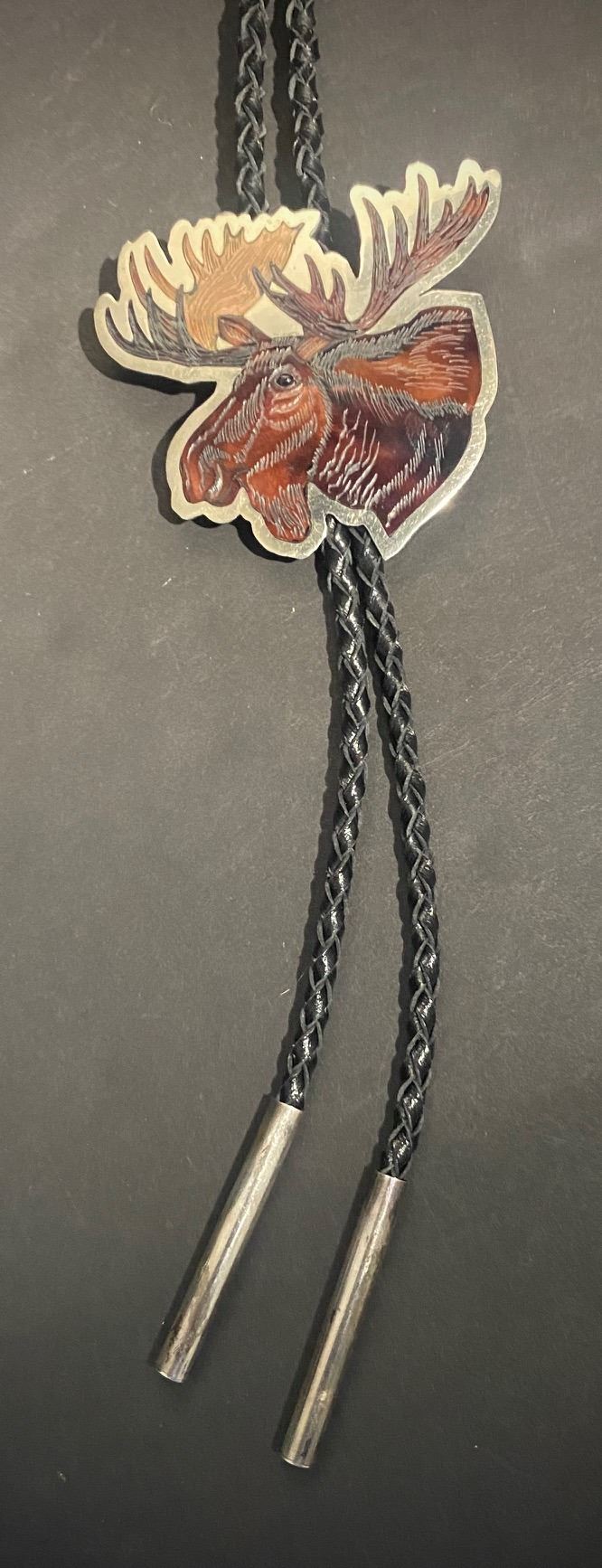 Dale Edaakie Moose Inlay Bolo Tie