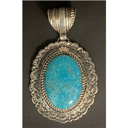 Spider Web Kingman Massive Pendant by Maynard Garcia Kewa Artist