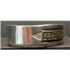 Image 2 : Bruce Morgan Navajo Artist Silver and 14 Karat Gold Storyteller Bracelet