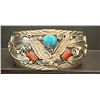 Image 1 : Coral, turquoise and Silver Bracelet by Allen Chee for Running Bear Shop