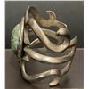 Image 3 : 1950's Spiderweb Turquoise Bracelet Sandcast