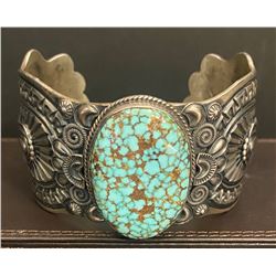 Delbert Gordon, Navajo Spiderweb Turquoise Bracelet