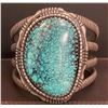 Image 1 : Large Sterling and Spiderweb Turquoise Bracelet