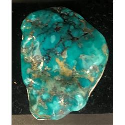 Large Turquoise Nugget Ring not hallmarked