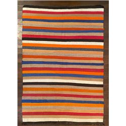 Circa 1900 Rare Navajo Banded Rug