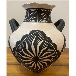 Acoma Two Handle Vase by M. Patricio